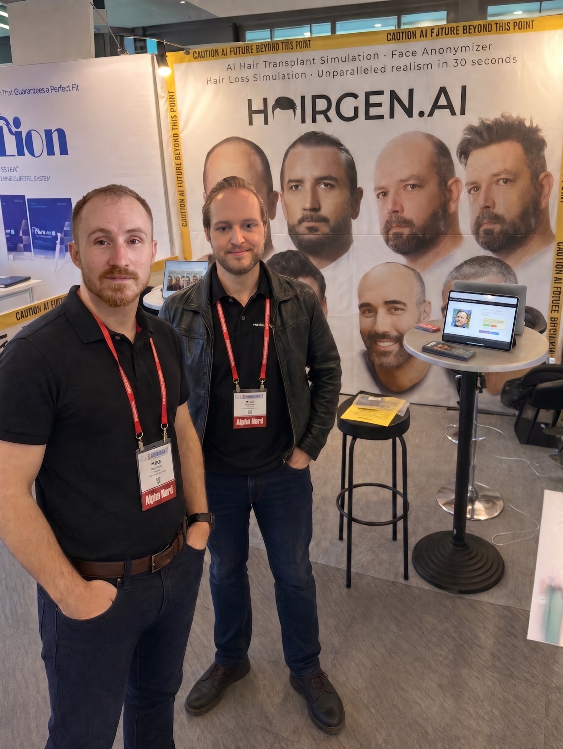 Us at the Hairgen.ai booth at ISHRS Berlin 2025